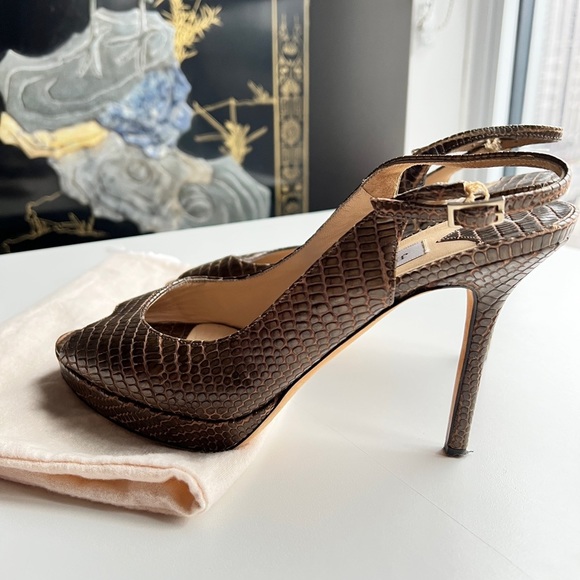 Jimmy chop python heels 37.5 - Picture 3 of 8